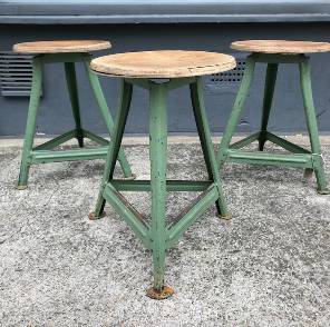Industrial Mid Century Stools
